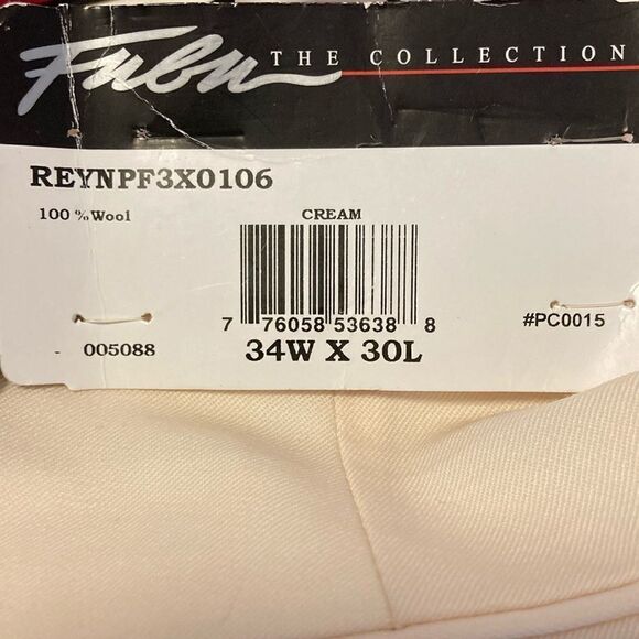 NWT FUBU 34W x 30L Vintage Wide Leg Pleated and Cuffed Unisex Pants - Picture 6 of 10